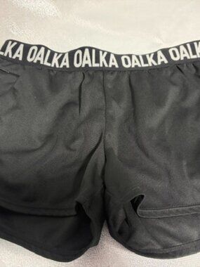 OALKA BLACK JOGGER SHORTS WOMENS SIZE XS